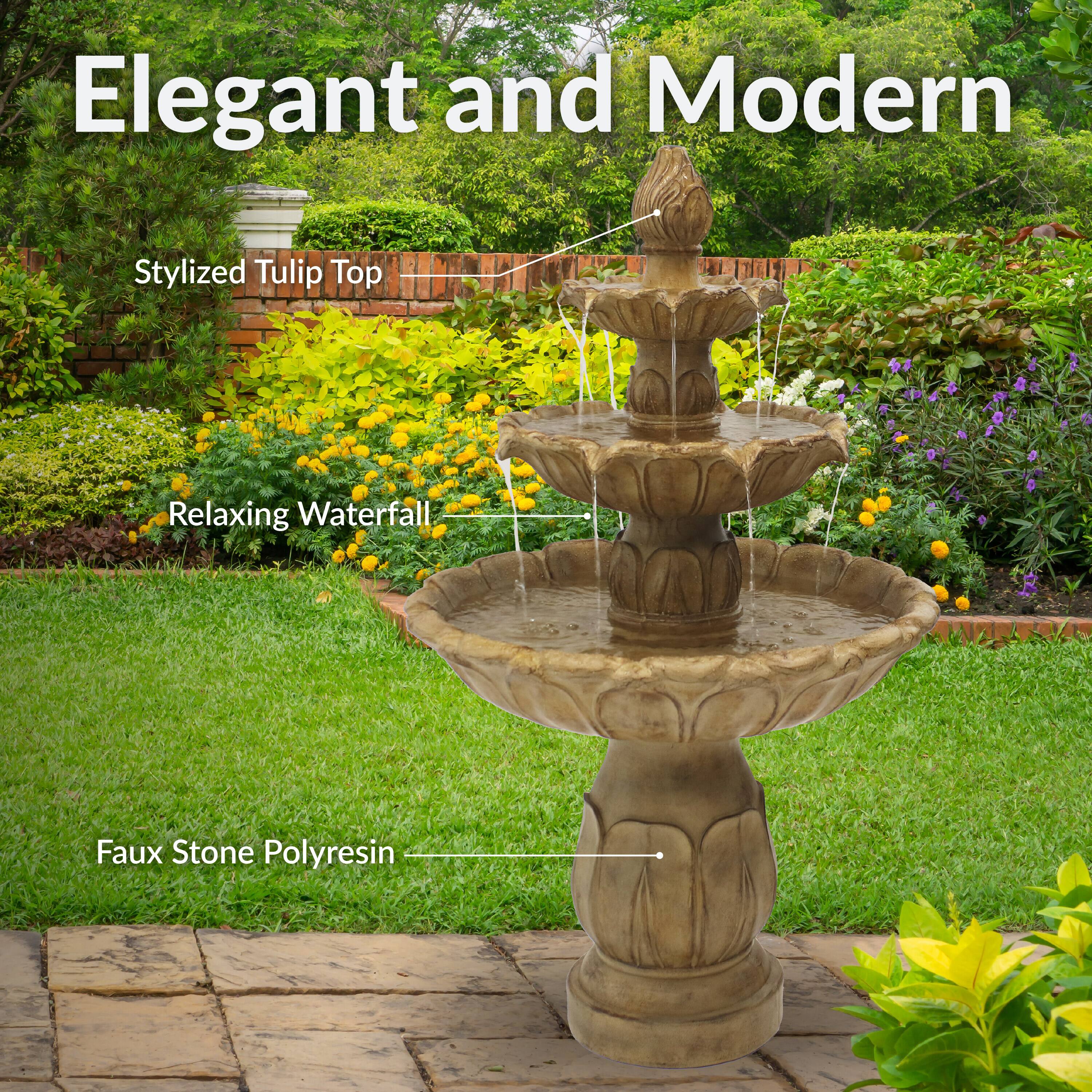 Elegant and Modern

Stylized Tulip Top

Relaxing Waterfall

Faux Stone Polyresin