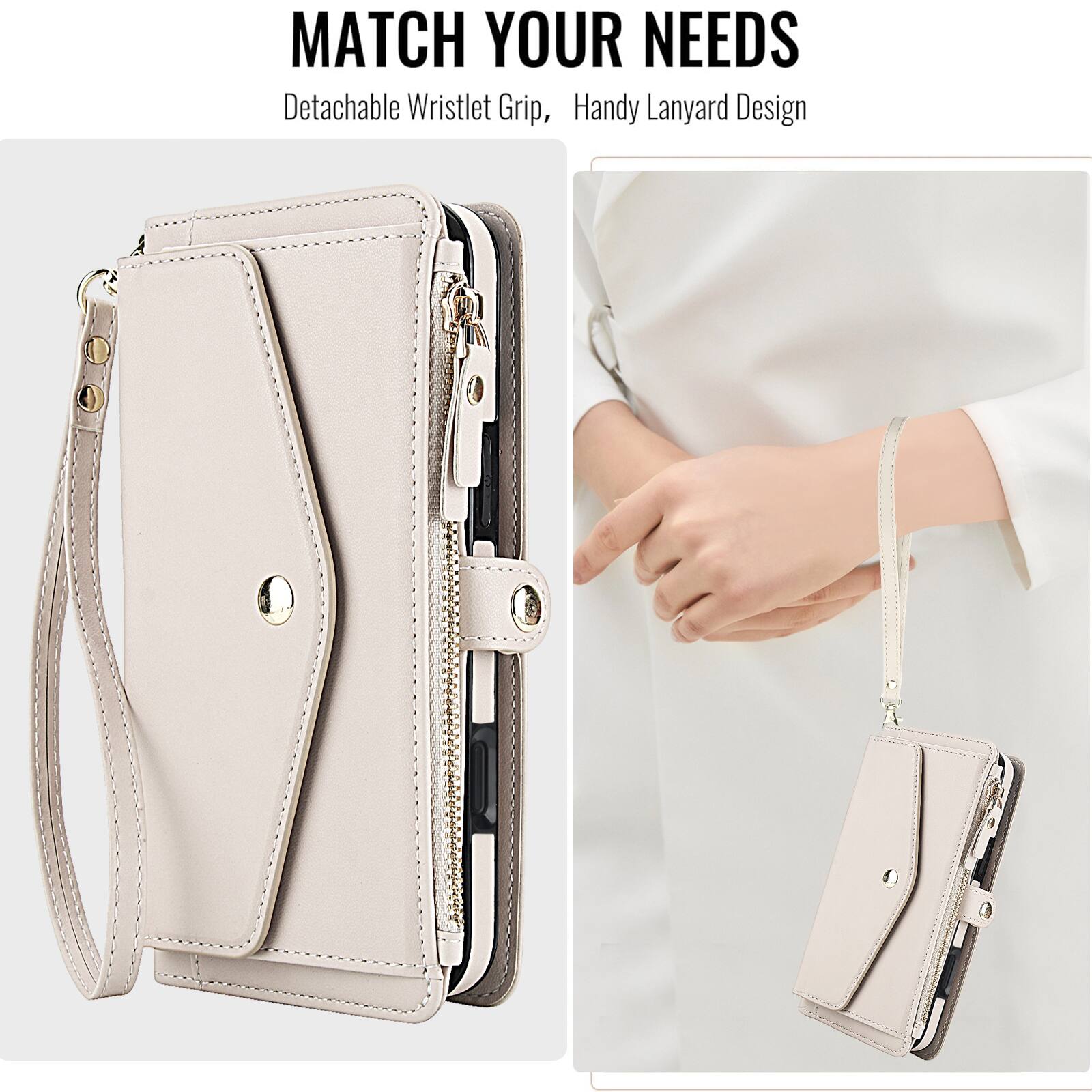 MATCH YOUR NEEDS  
Detachable Wristlet Grip, Handy Lanyard Design
