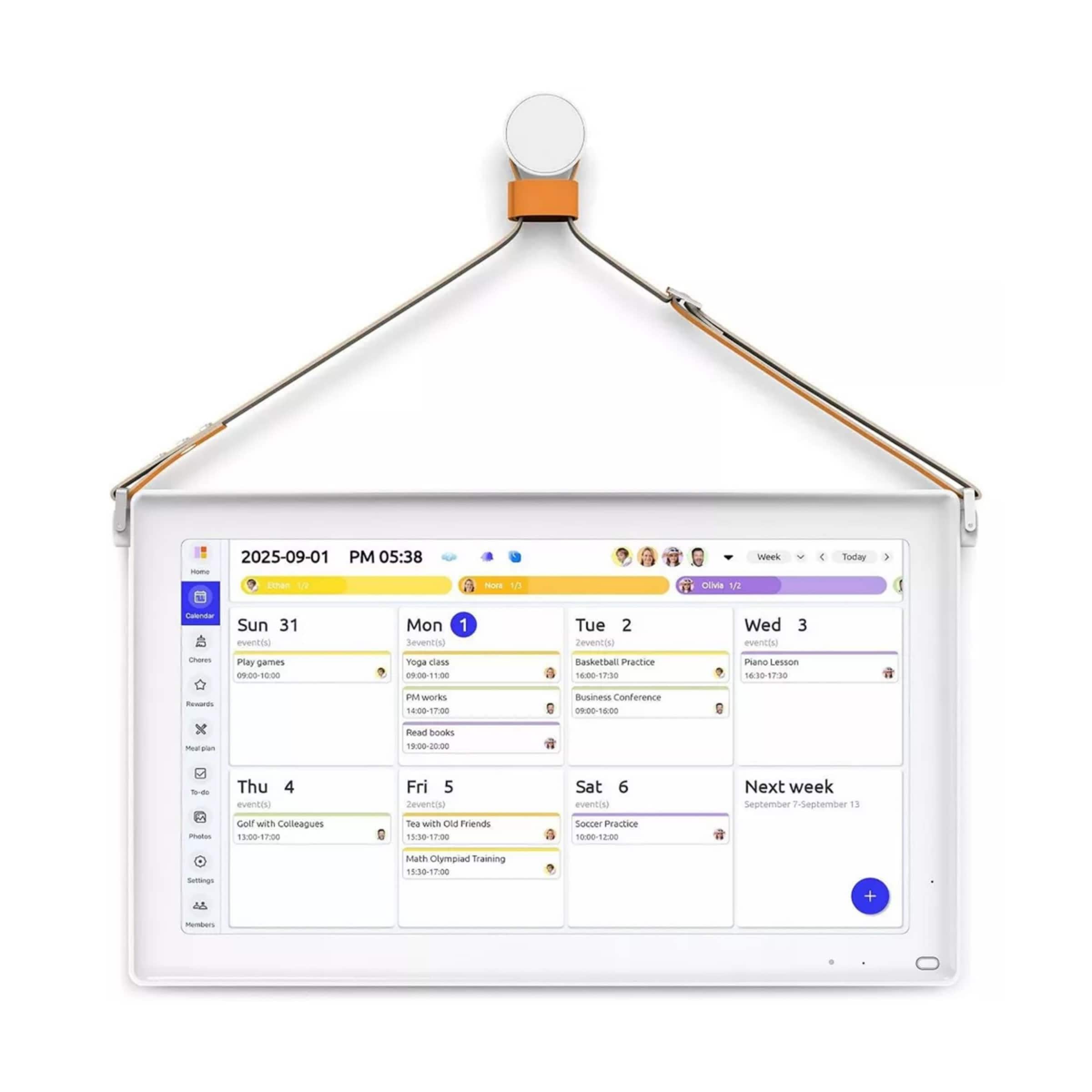 Everblog - 21.5" Touchscreen Smart Calendar & Chore Chart, 1080p IPS, Wi‑Fi, No Subscription, Wall Mount - White-E1