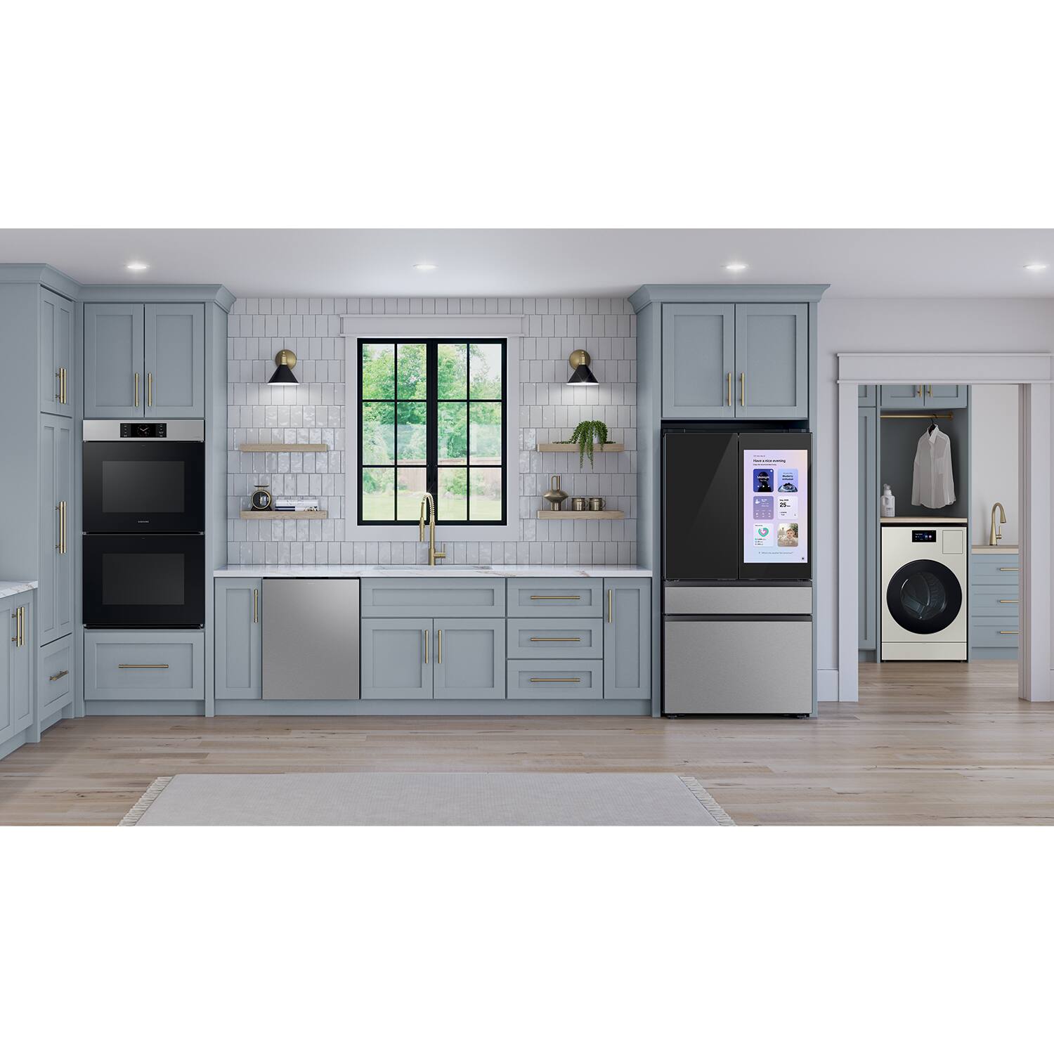Samsung 5.3 cu. ft. Bespoke AI Smart All In One Front Load Washer ...
