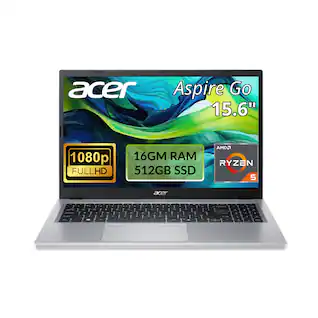 Acer - Aspire Go 15 - 15.6" Laptop Ryzen 5 7520U 16GB RAM 512GB SSD Radeon 610M Graphics Windows 11 AG15-21PT-R641 - Pure Silver