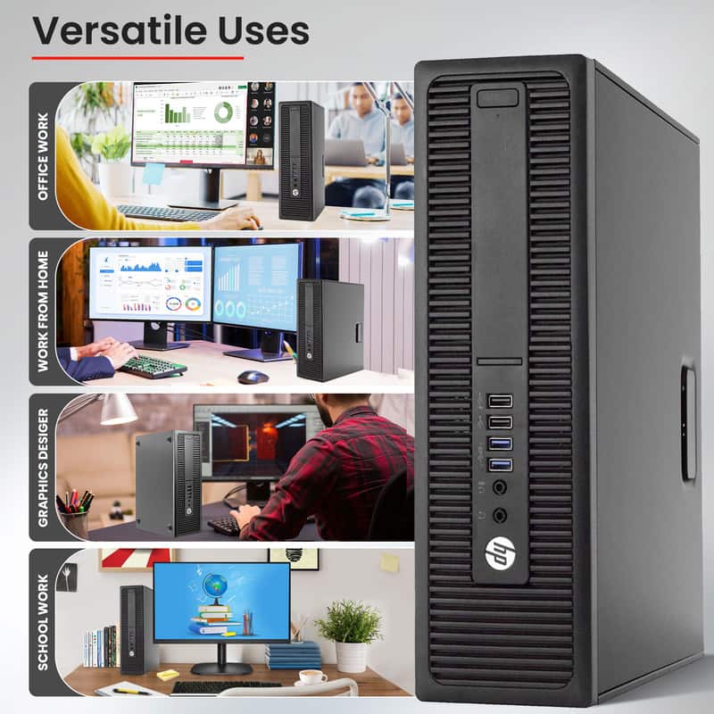 HP Refurbished Excellent EliteDesk 800 G2 SFF Desktop Computer PC