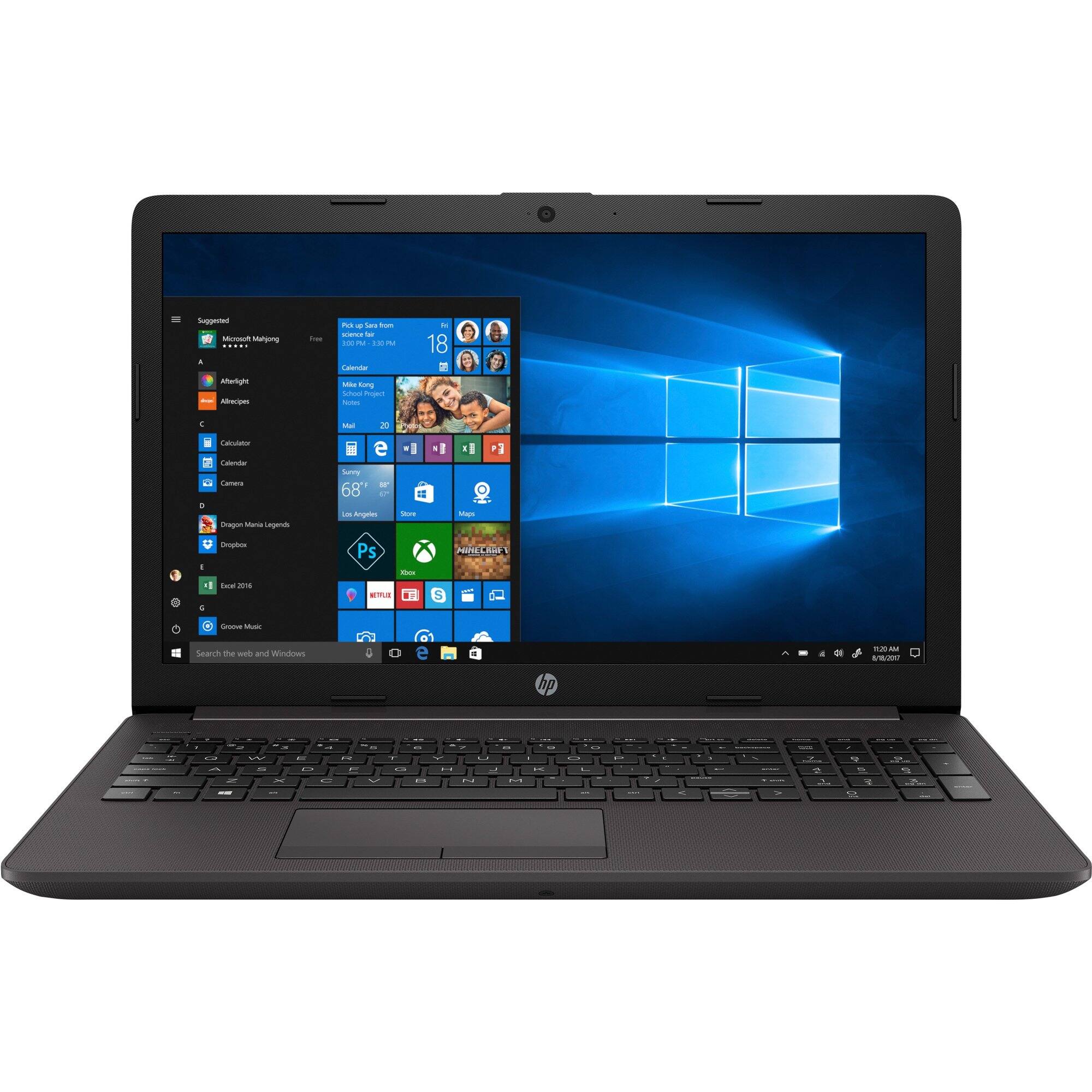 Front. HP - 255 G7 15.6" Laptop - AMD Athlon Silver 3050U - 8GB DDR4 - 256GB SSD - Dark ash silver.