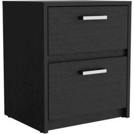 TuHome - Trivor Nightstand MDF - Black