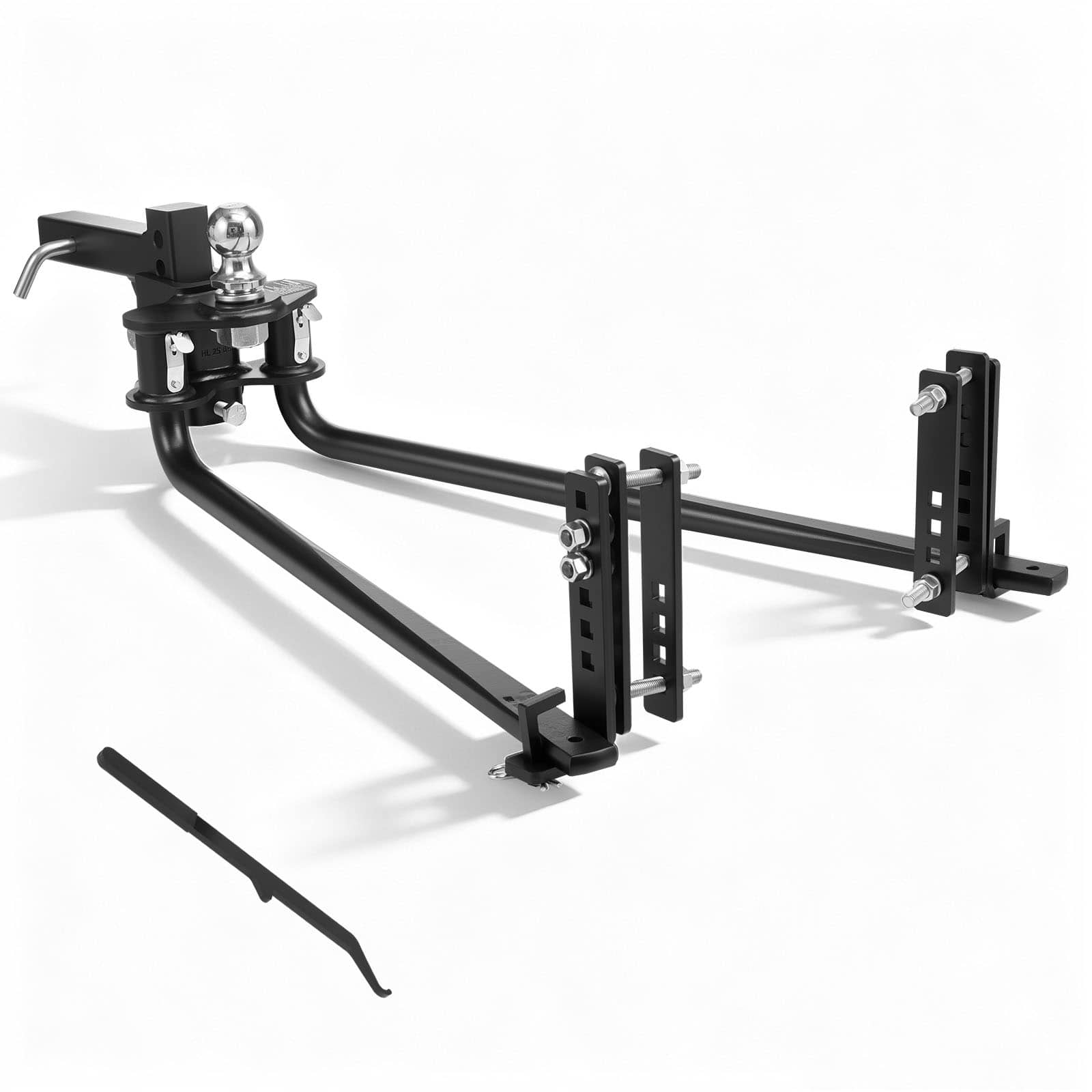 VEVOR - Weight Distribution Hitch, 8000 lbs Max Towing & 800 lbs Max Tongue, Weight Distributing Hitches Kit with Sway Control - Black