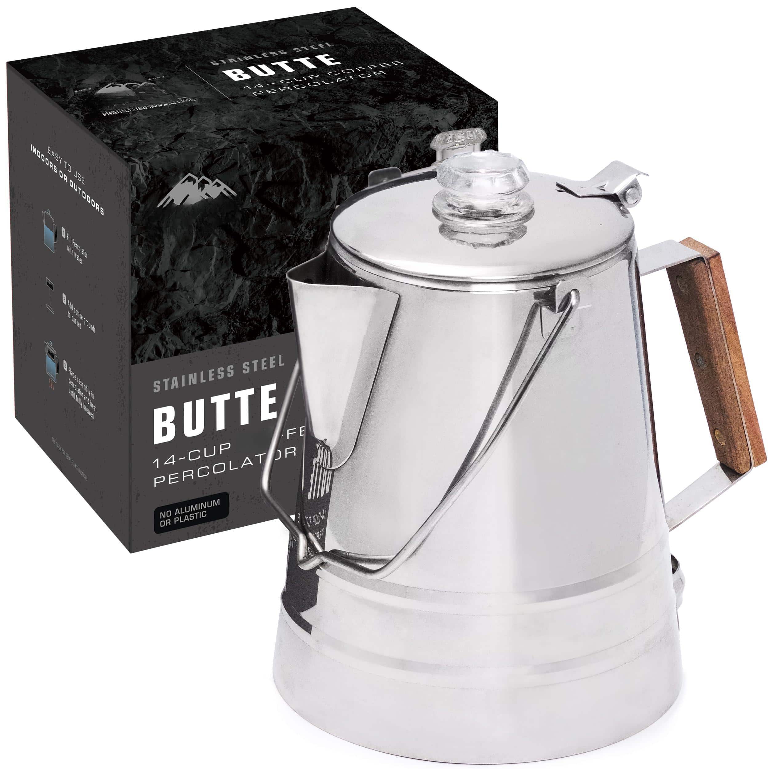 Dapper Styles - Scoutmaster Coffee Percolator Camping - The Ultimate Maker [24 Cup] - 14 CUP