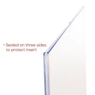 Sealed on three sides to protect insert