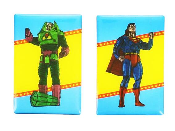 Front. DC Comics - DC Comics Magnet Set: Superman and Lex Luthor - Blue.