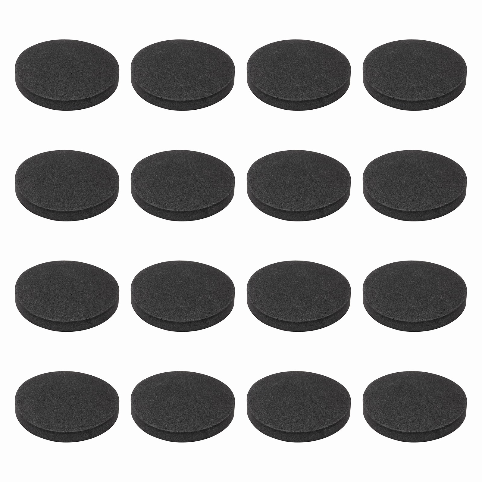 Unique Bargains - Single Sided Speaker Isolation Pads 55x8mm Round EVA Acoustic Foam Anti-Vibration Feet for Speaker Subwoofer, 16pcs - Black