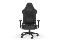 Front. CORSAIR - Corsair TC100 RELAXED Gaming Chair (Fabric Grey/Black) - Grey/Black.