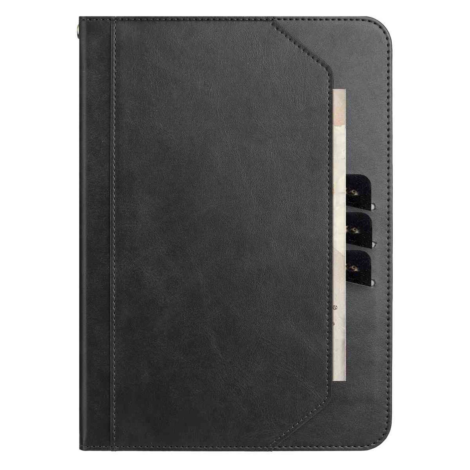 Back. Dteck - Retro PU Leather Folio Case for Apple iPad (A16) 11" 2025/iPad 10th Generation 2022,Shockproof Flip Kickstand Cover - Black.