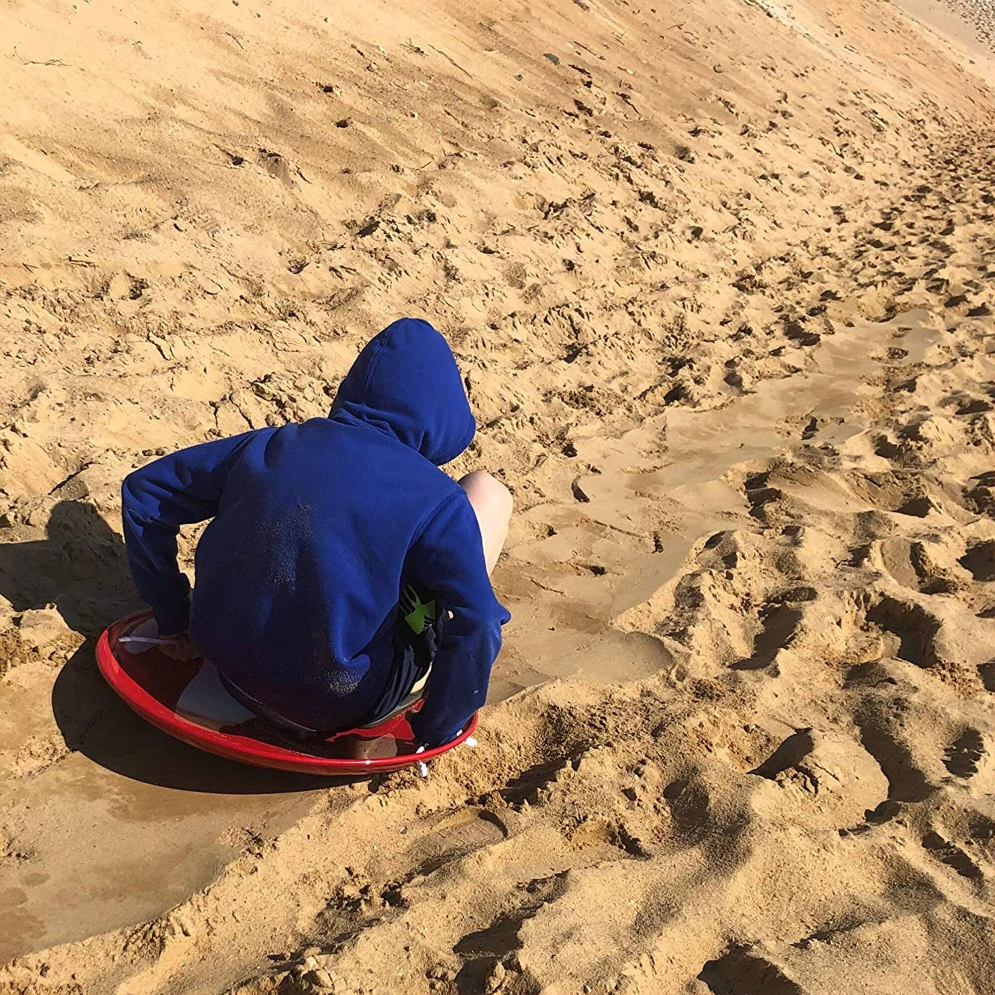 Alt View 5. Flexible Flyer - Flexible Flyer Steel Saucer 26" Metal Winter Snow Sled for Kids and Adults, Red - Red.