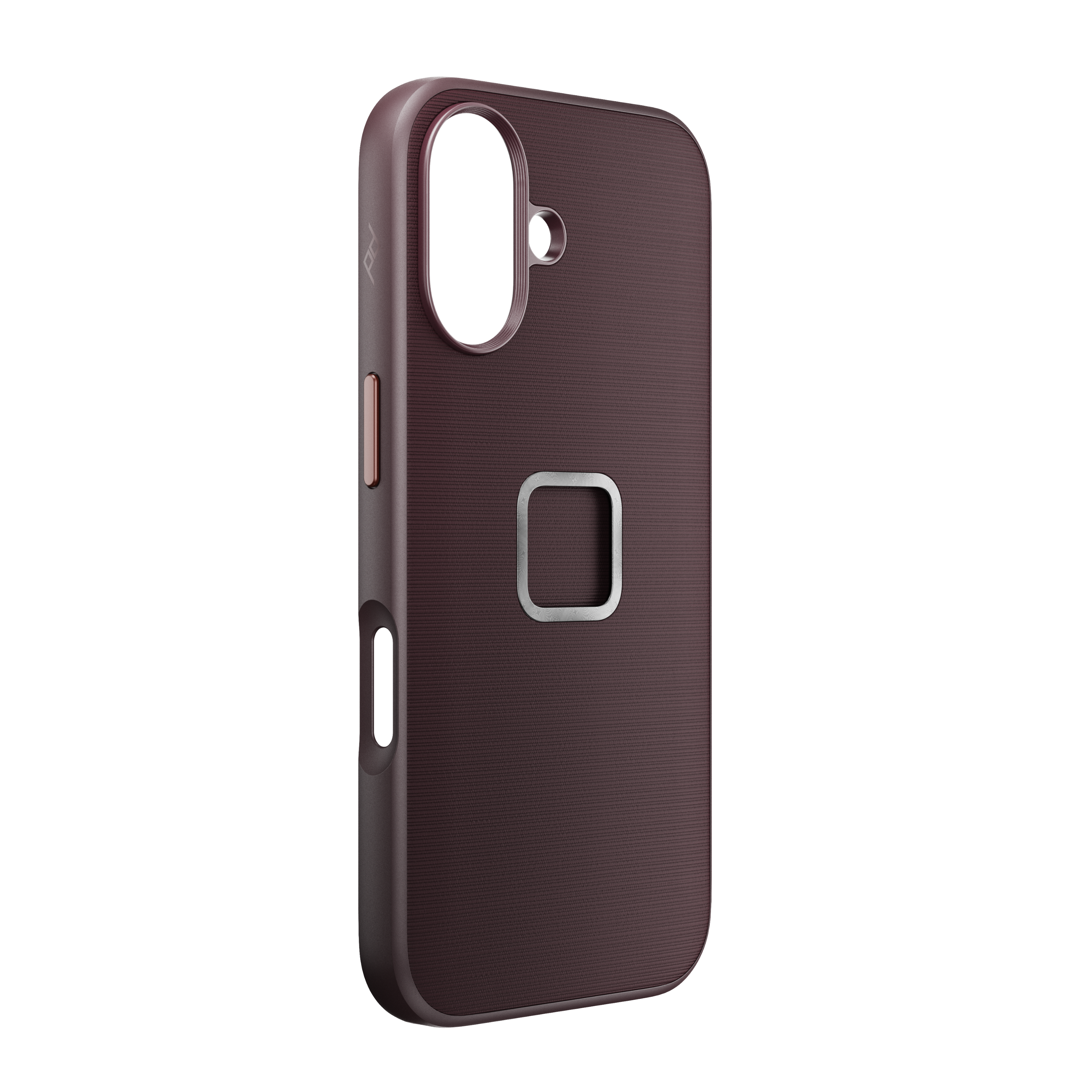 Angle. Peak Design - Everyday Fabric Case for iPhone 16 - Eclipse.