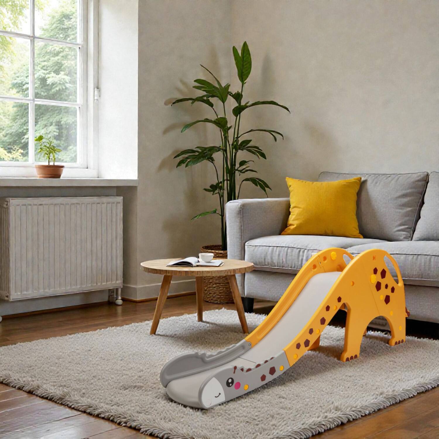 BreeBe - Kids’ Multi-Activity Climbing and Sliding Set with Hoop - Yellow price history on PriceWatchPro