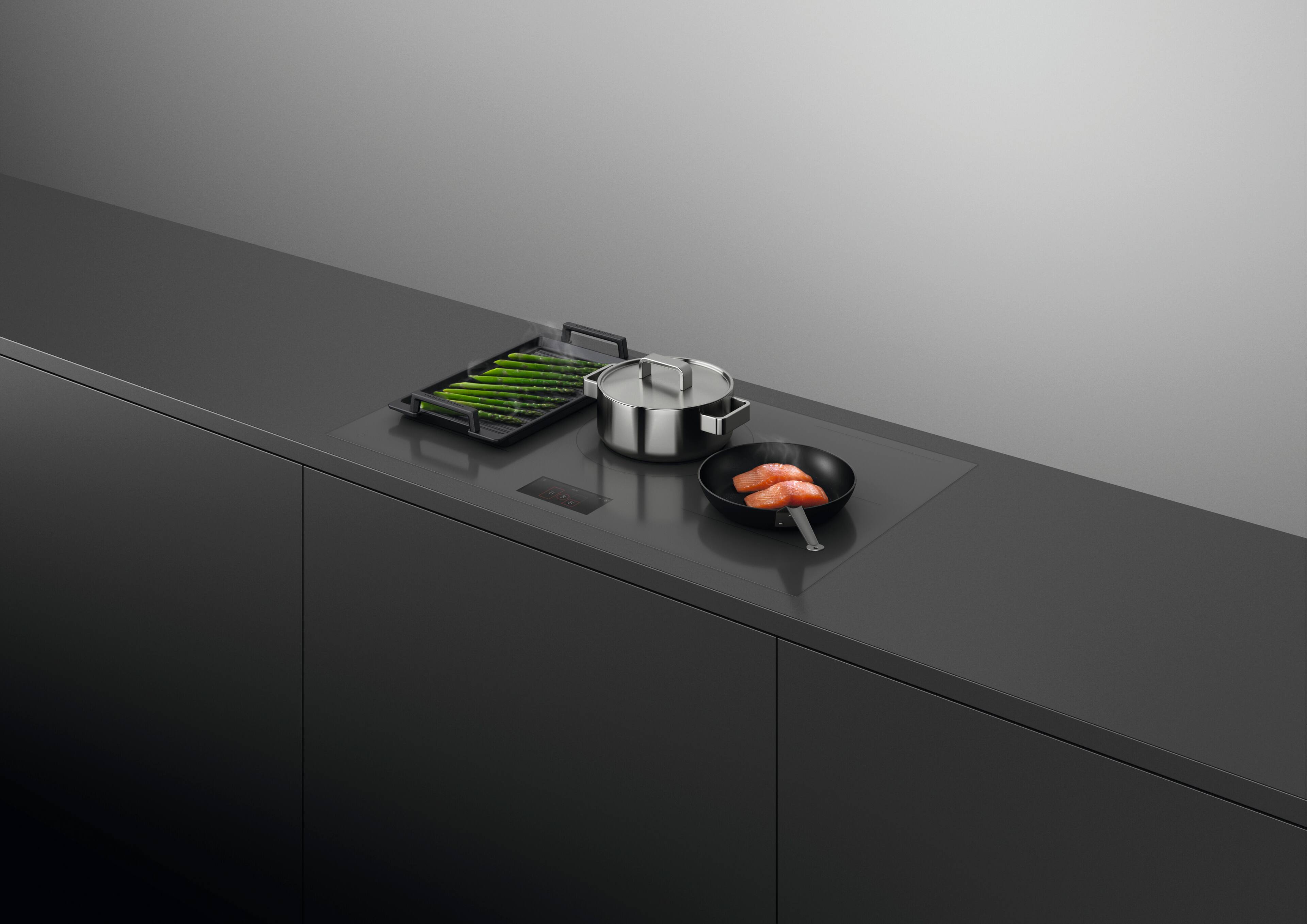 Alt View 15. Fisher & Paykel - 36" Primary Modular Induction Built-in Electric Cooktop, 5 Zones with SmartZone - Grey.