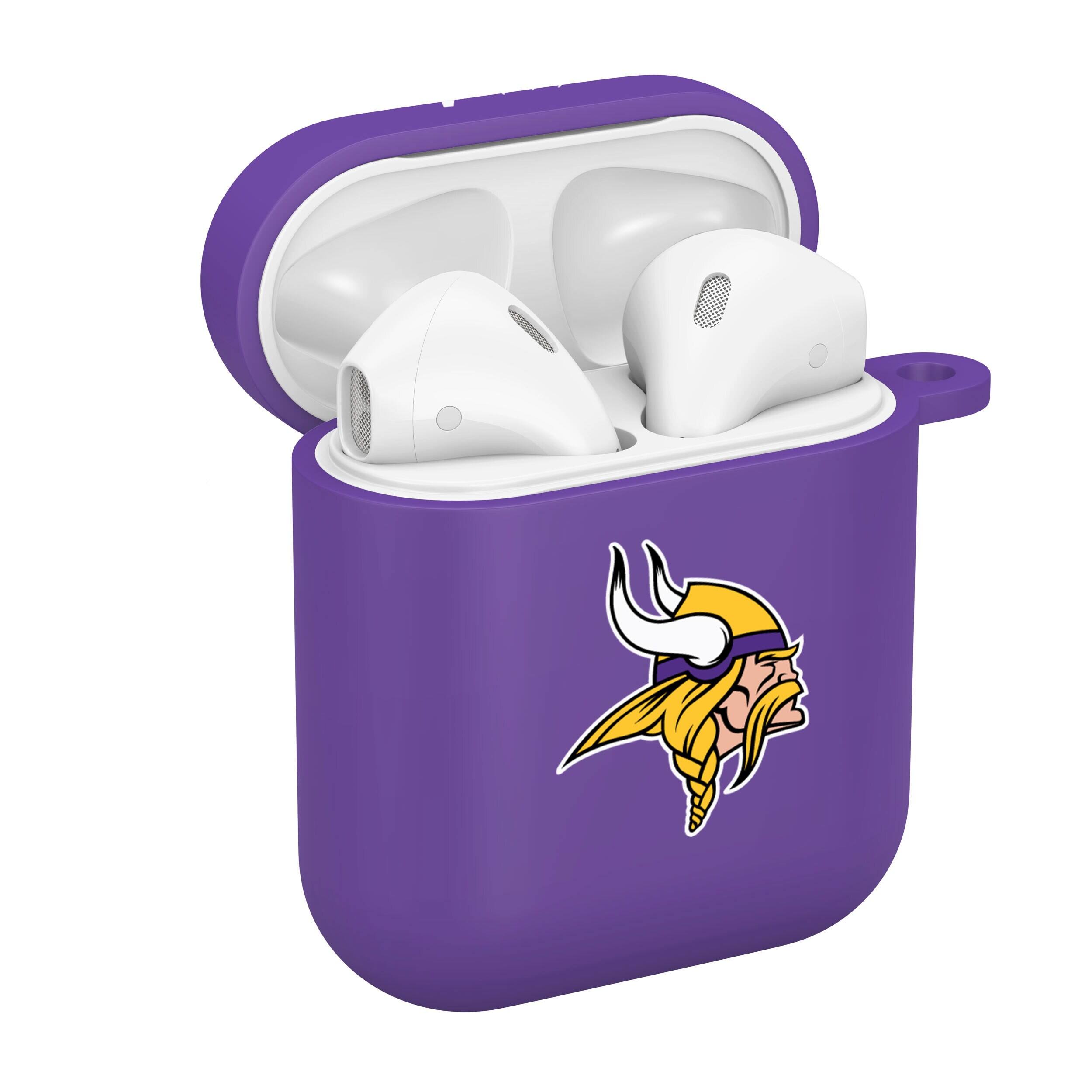 Alt View 1. Artinian - Purple Minnesota Vikings AirPods Case Cover - Purple.