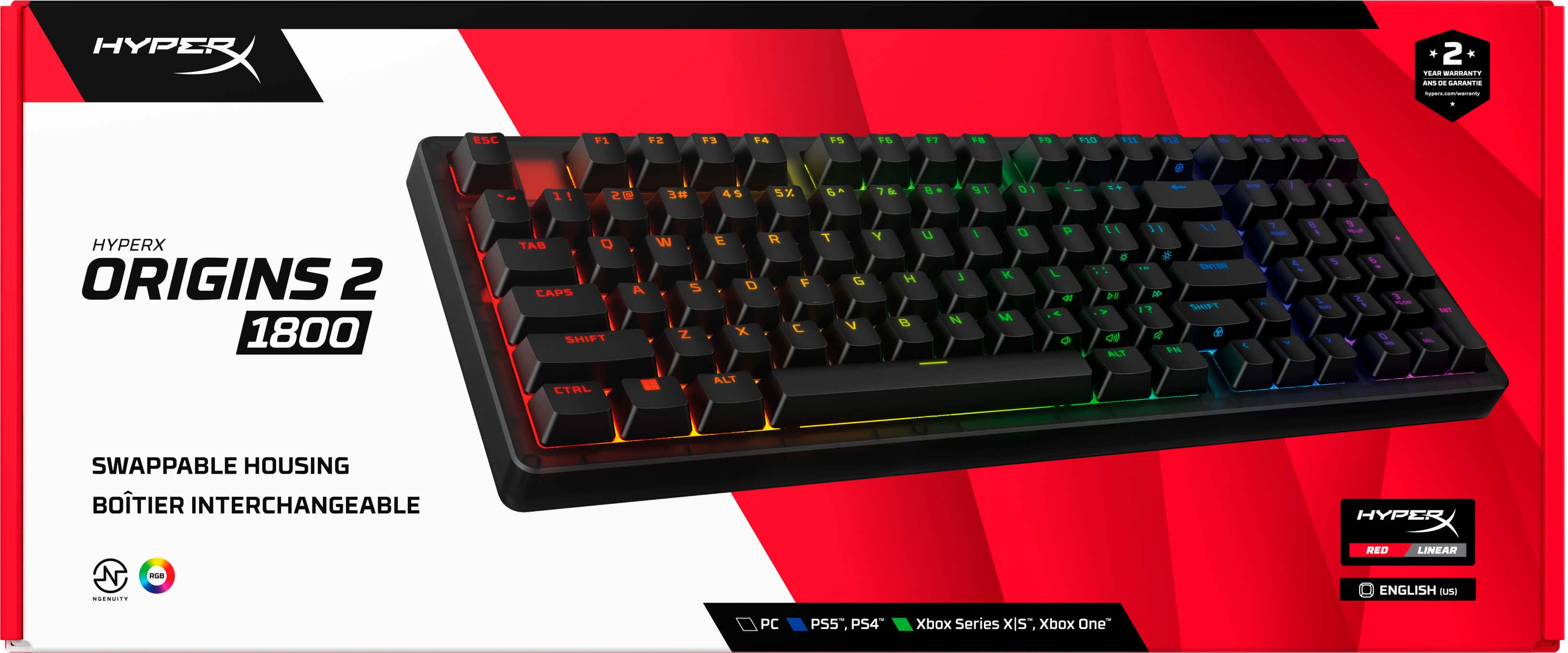 HyperX Origins 2 1800 Wired Mechanical Linear Red Switch Gaming