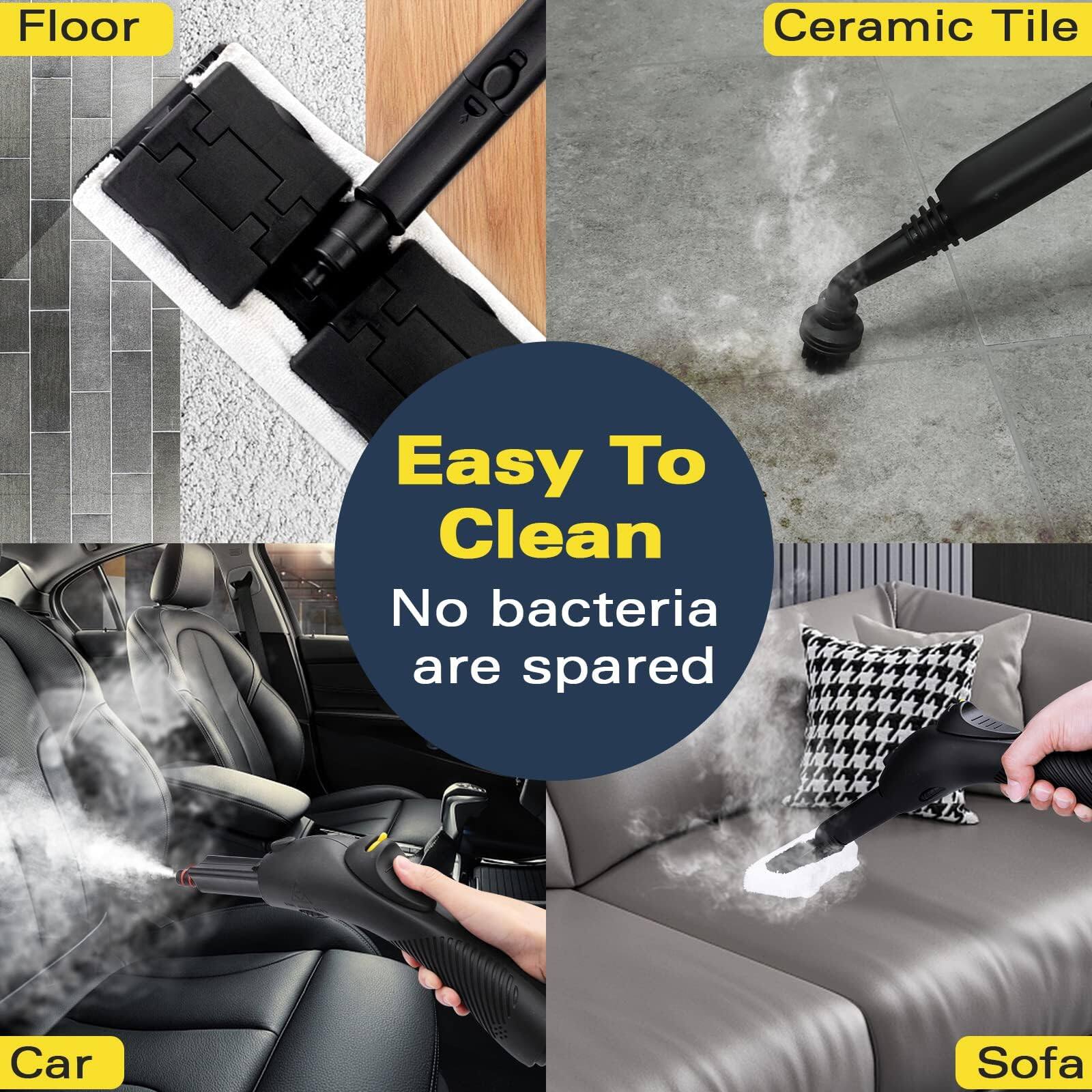 Floor Ceramic Tile  
Easy To Clean  
No bacteria are spared  

Car  
Sofa