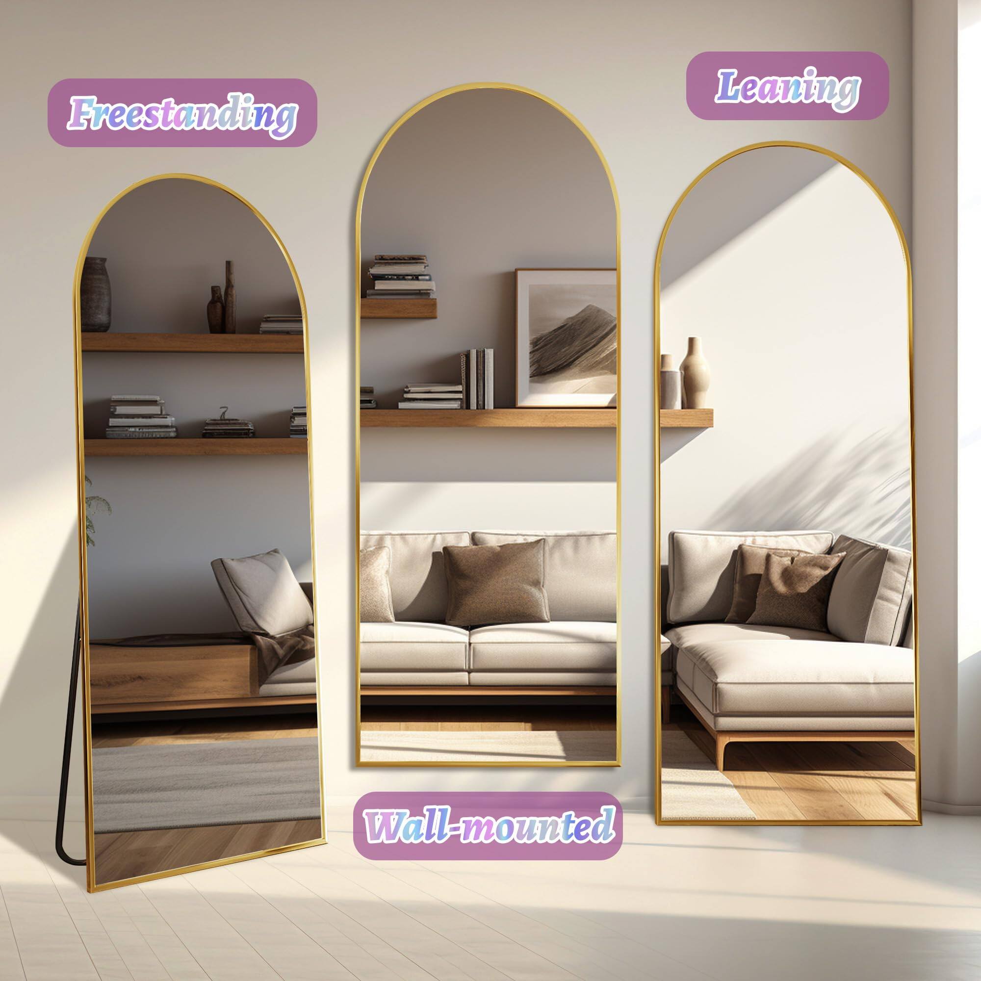 Freestanding  
Leaning  
Wall-mounted