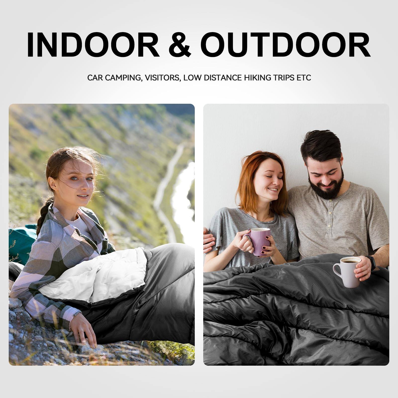 INDOOR & OUTDOOR  
CAR CAMPING, VISITORS, LOW DISTANCE HIKING TRIPS ETC
