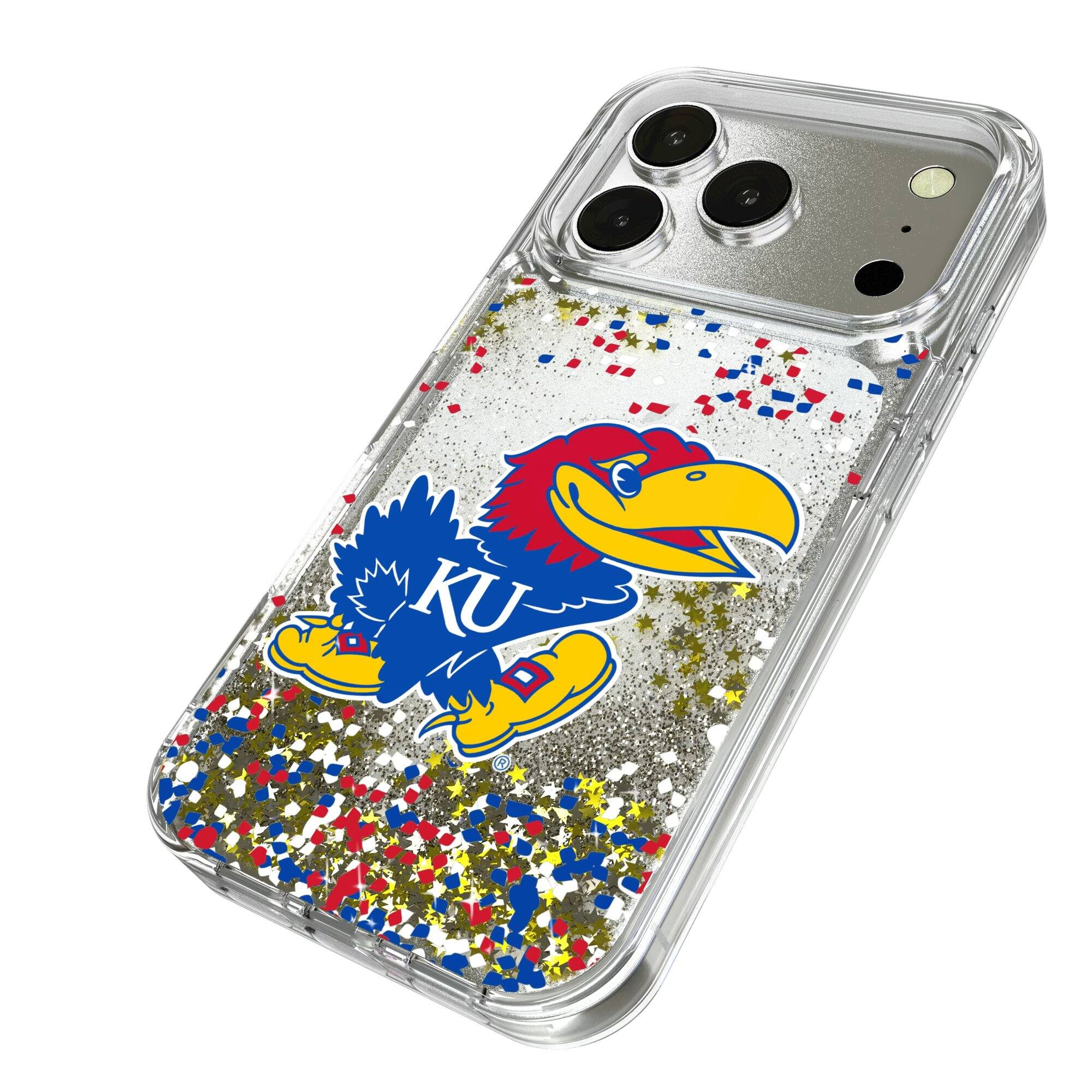 Alt View 1. Keyscaper - Kansas Jayhawks iPhone Glitter Confetti Design Case - 16 - Multicolor.