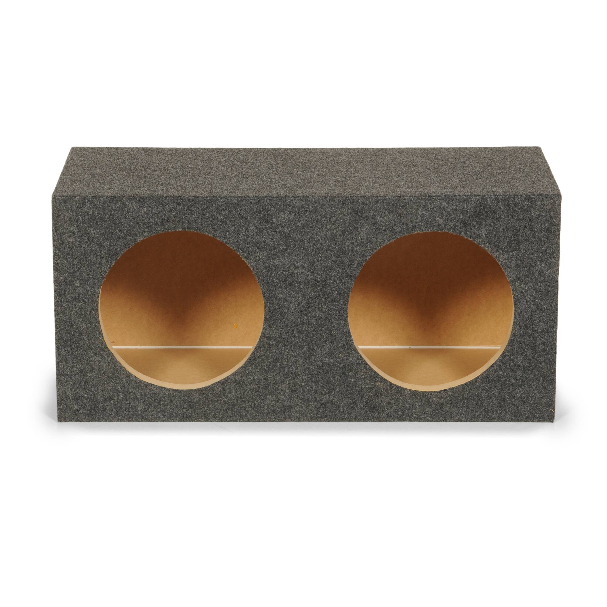 Alt View 10. QPower - QPower 10" Heavy-Duty Dual Sealed Vehicle Subwoofer Enclosure Woofer Box, Gray.