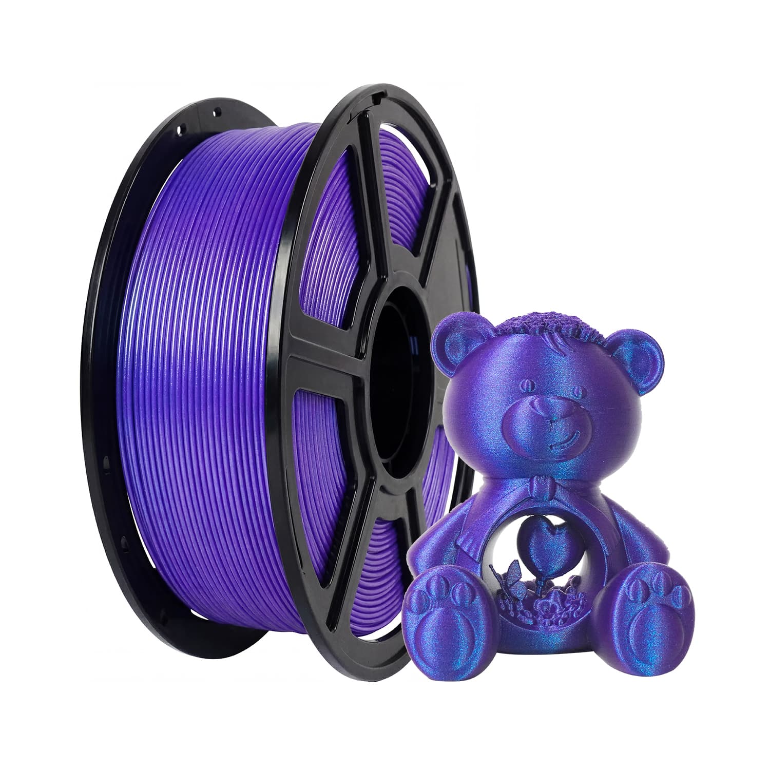 Flashforge - PLA Multicolor 3D Printer Filament-1.75mm-1kg (2.2 lbs) Spool - Nebula Purple