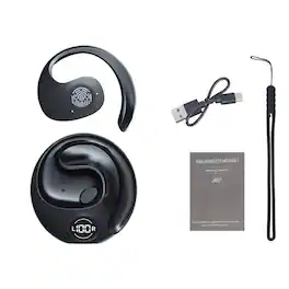 Cluzine - Bluetooth 5.3 Wireless Ear Hook Headphones with Stereo Sound & 950mAh Charging Case – JR07