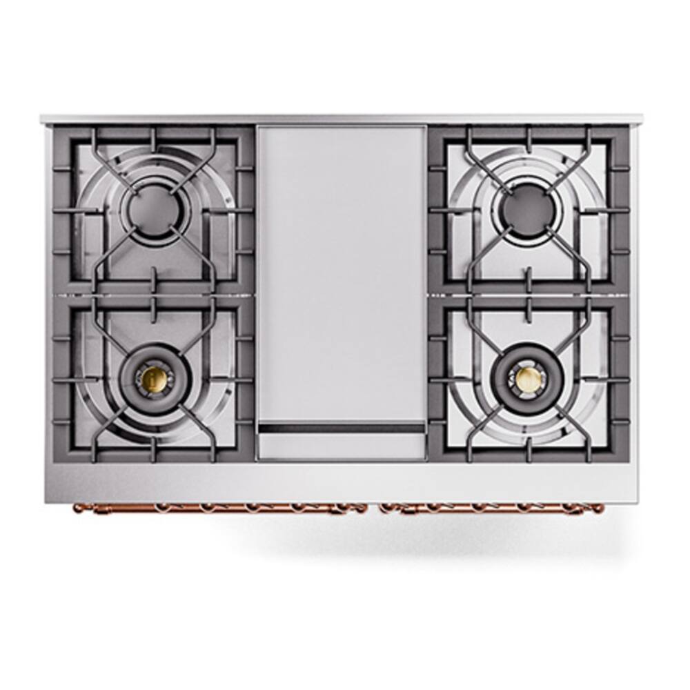 ILVE Nostalgie II Series 40 in. Dual Fuel Range with 6 Sealed Burners ...