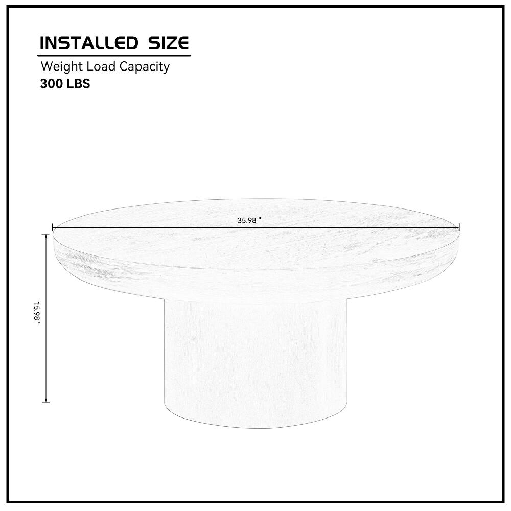 INSTALLED SIZE  
Weight Load Capacity 300 LBS  
35.98"  
15.98"