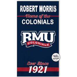 Jardine - Robert Morris Colonials 11" x 20" Indoor/Outdoor Home Of The Sign - Navy