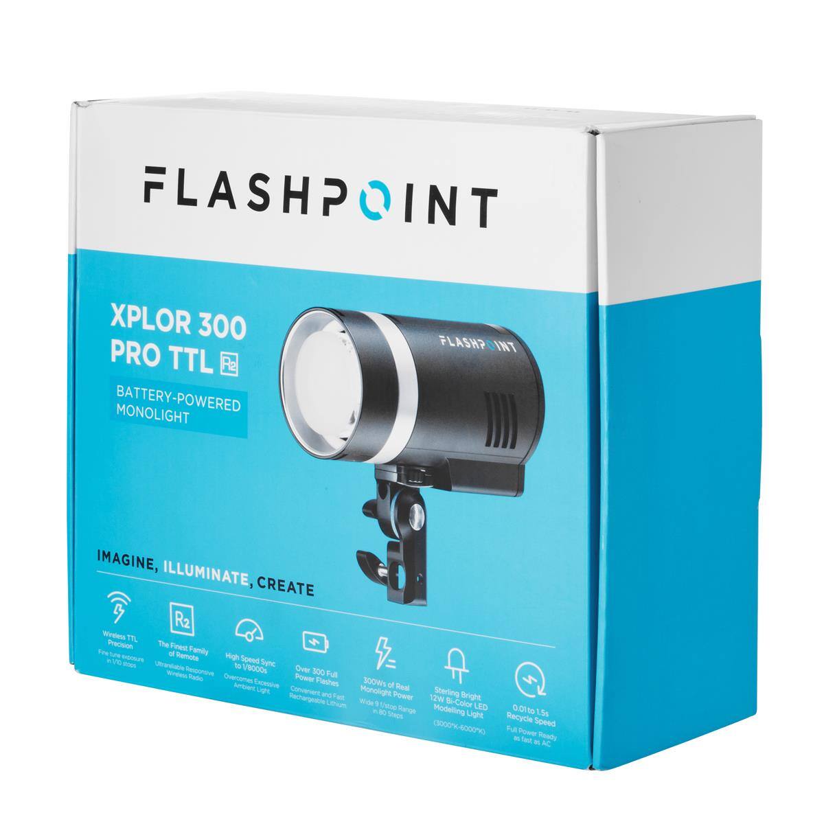 FLASHPOINT INT XPLOR 300 PRO TTL Pa BATTERY-POWERED MONOLIGHT FLASH? INT IMAGINE, ILLUMINATE, CREATE Wroe m Precision The Finest Pe -e 1 Tenote Family Hgh - n spco Soend - aadaa to Sc -n Seo 1/B000s Over 100 FuE Rade Qoerciation Power Flashes 300Ws p Eocanco o Rad Can Convenert mG Monolight Stering Rechorphabe - Power 12W Bright Lhoum Ad a thece B-Color - Sange Modelling LED 00lto of -80 Soeps Lighe 5g Recycle Speed (5000%-4000%0 FuR -wer Rends - tod M AC
