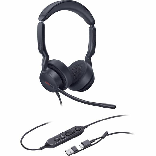 Photos - Microphone Yealink UH44 Headset - Microsoft Teams Certification - Stereo - USB Type C - Wired - 20 Hz to 20 kHz - Over-the-head - Red