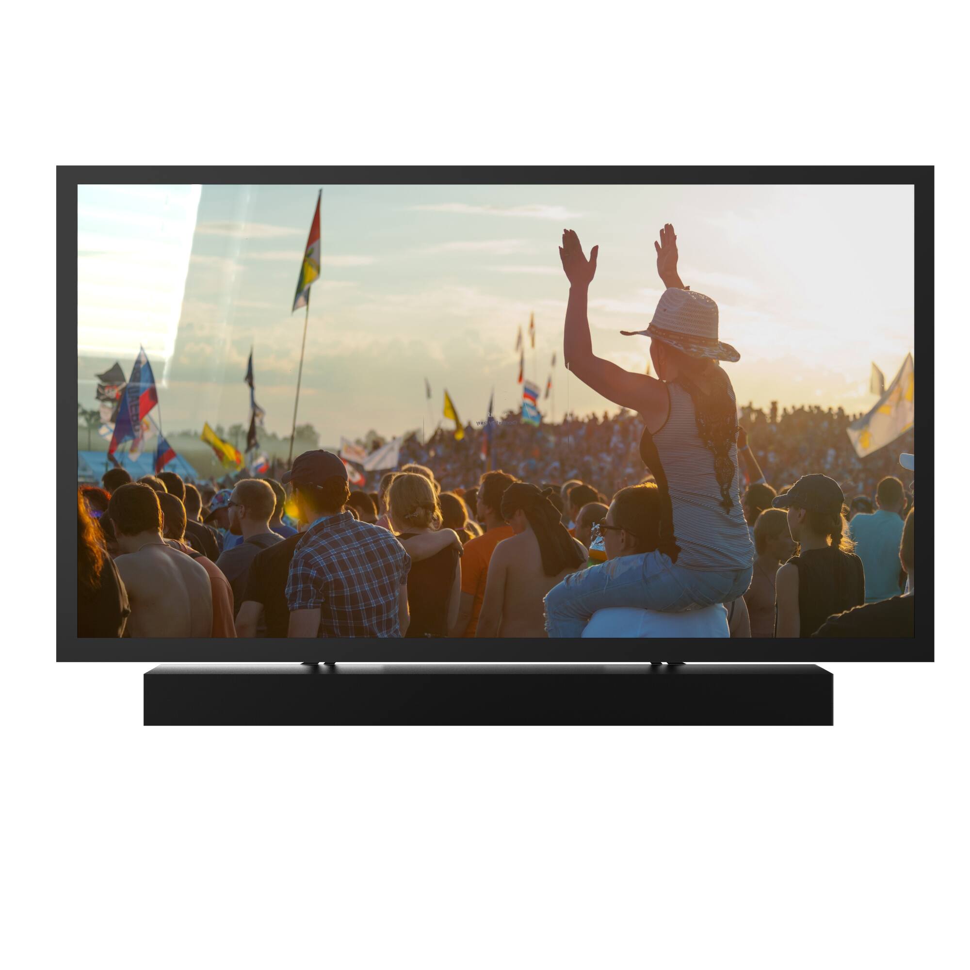 Back. Kanto - Universal Sound Bar TV Mount - Compatible with Most VESA TVs - Black.