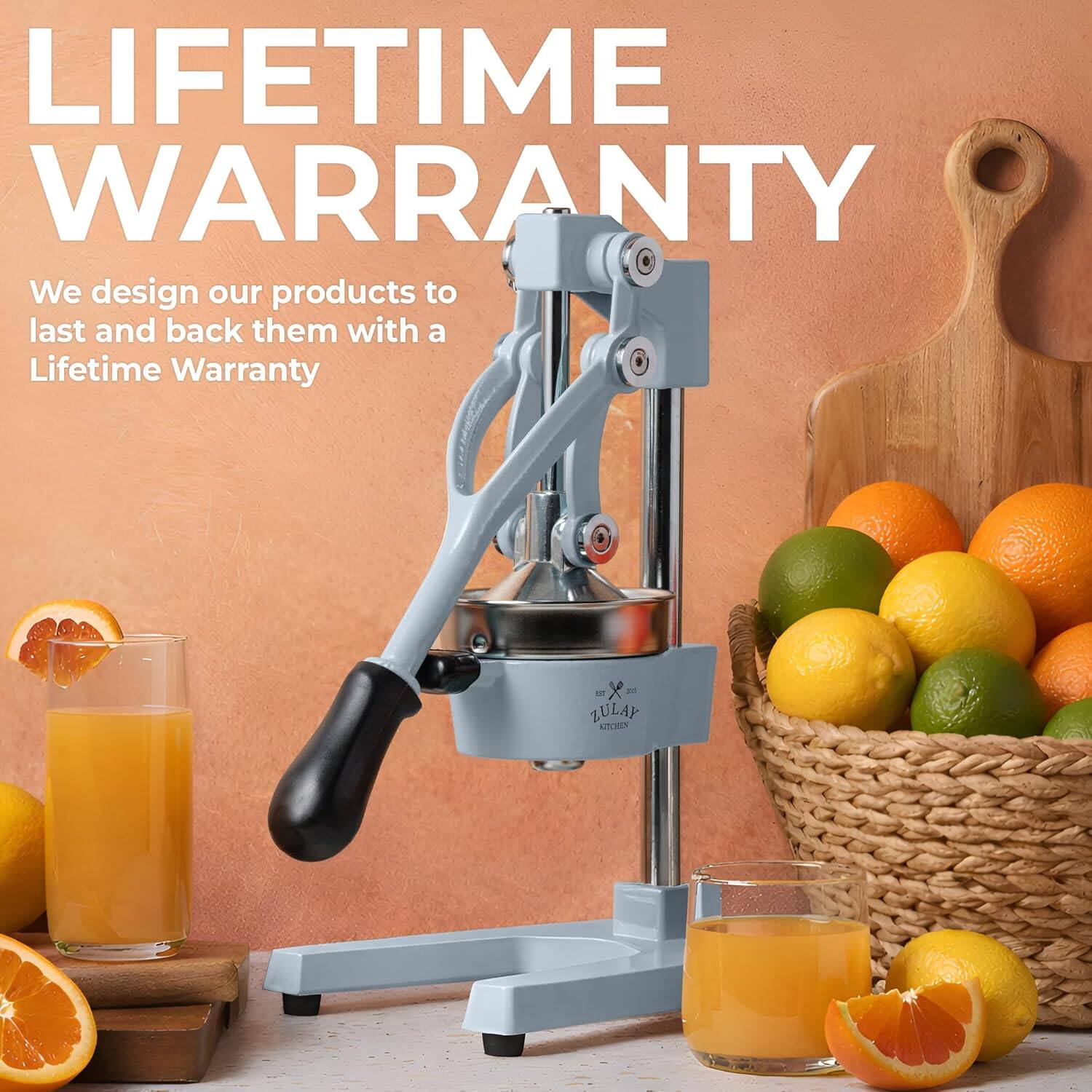 LIFETIME WARRANTY

We design our products to last and back them with a Lifetime Warranty