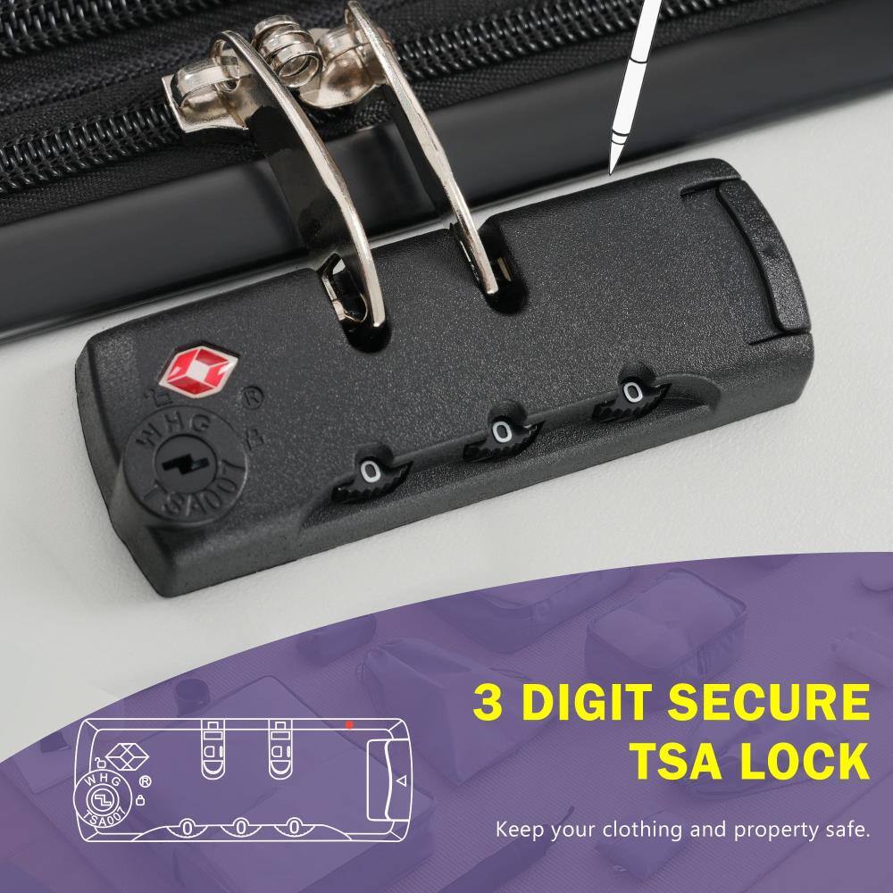 7 WHG aGNO O O O b WHG Z ESADDL

3 DIGIT SECURE TSA LOCK

Keep your clothing and property safe.