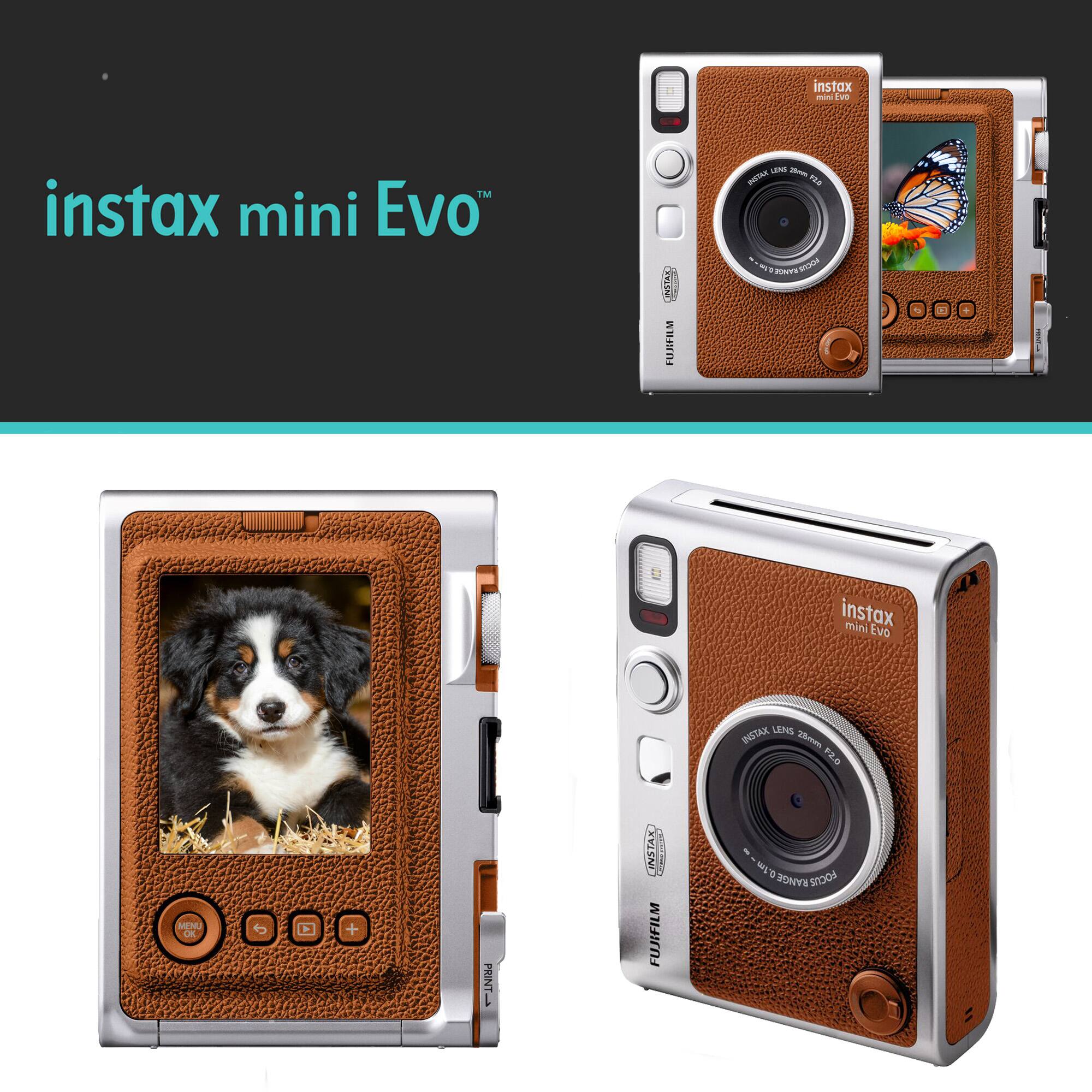 instax mini Evo™  
FUJIFILM  
INSTAX LENS 28mm F2.0  
0.1m - ∞ FOCUS RANGE  
PRINT