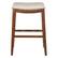 Front. OSP Home Furnishings - Metro 29" Leather Saddle Stool with Nail Head Accents - Cream.