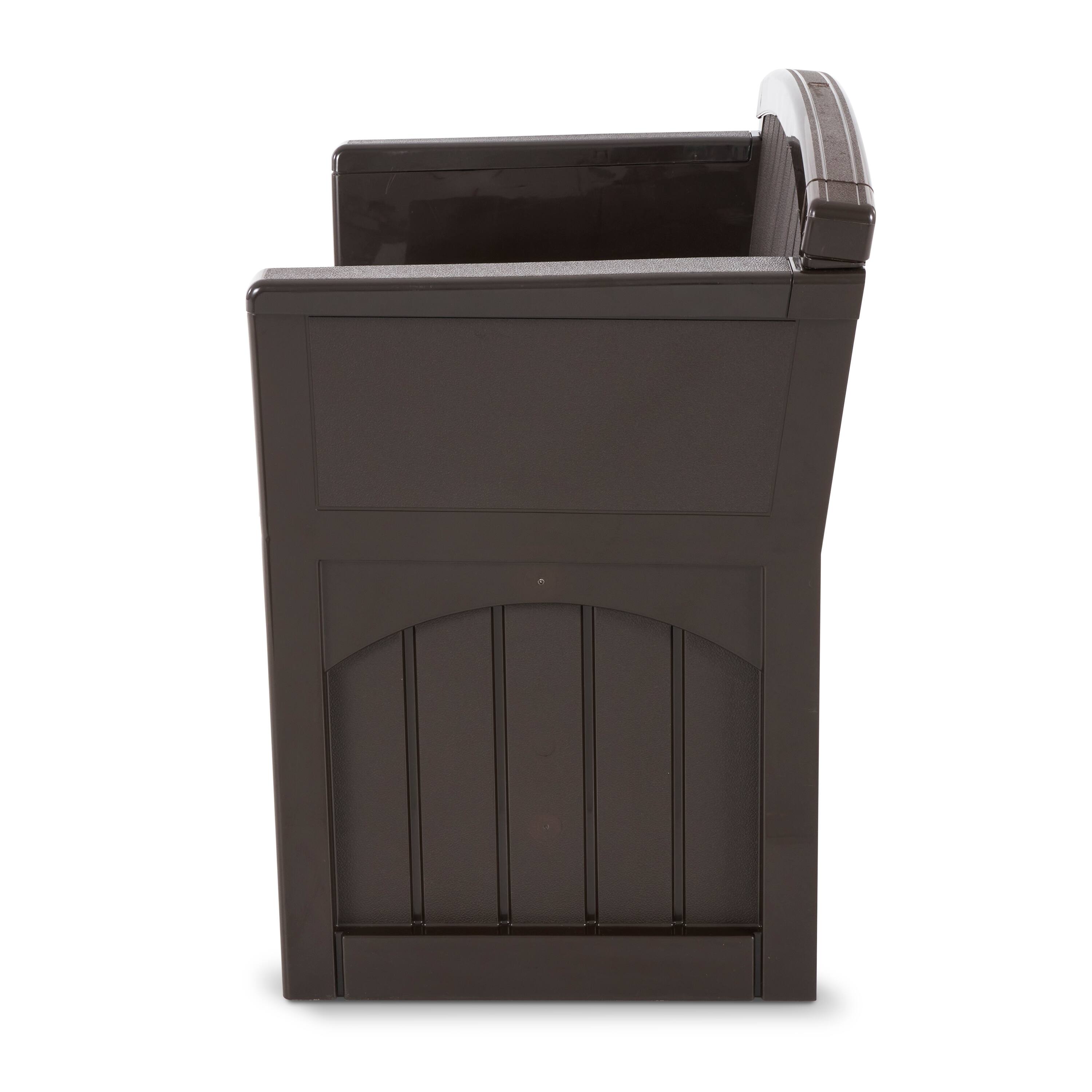 Alt View 5. Suncast - Suncast 31 Gallon Patio Seat Outdoor Storage and Bench Chair, Java (2 Pack) - Java.