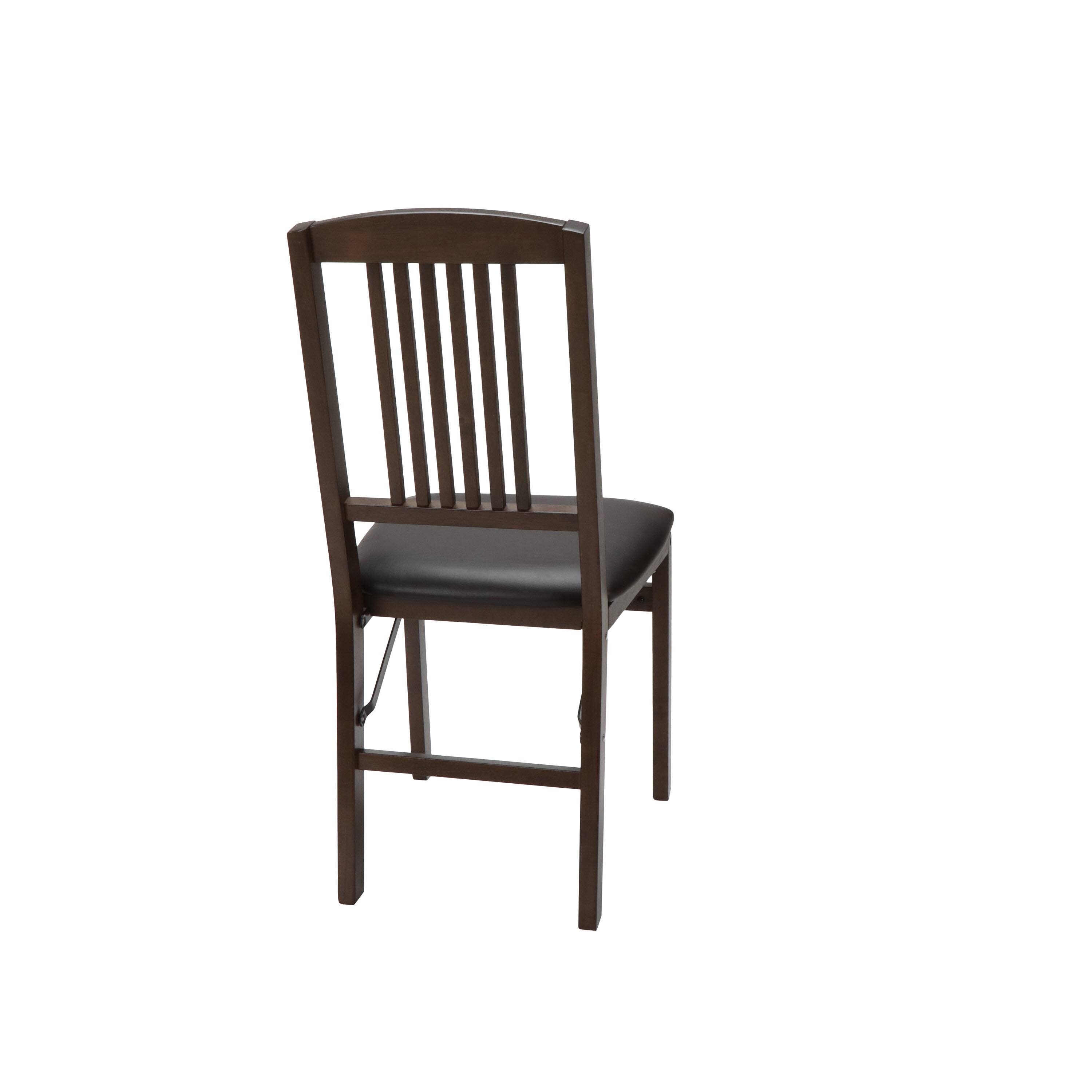 Alt View 3. Stakmore - Stakmore Simple Mission Folding Chair, Espresso Frame with Espresso Bonded Leather - Espresso Finish.