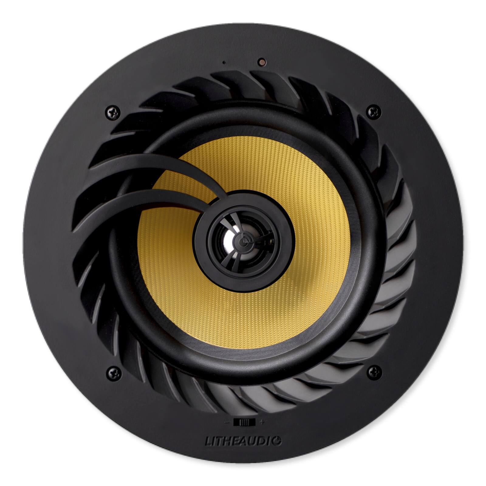 Angle. Lithe Audio - Bluetooth Wireless 6.5 In. Ceiling Speaker (2 Master & 2 Passives) - Black.