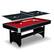 Front. GlowWise - 6ft combo table: pool & ping pong in one. Includes balls, cues, paddles, brush – perfect for family game rooms!.