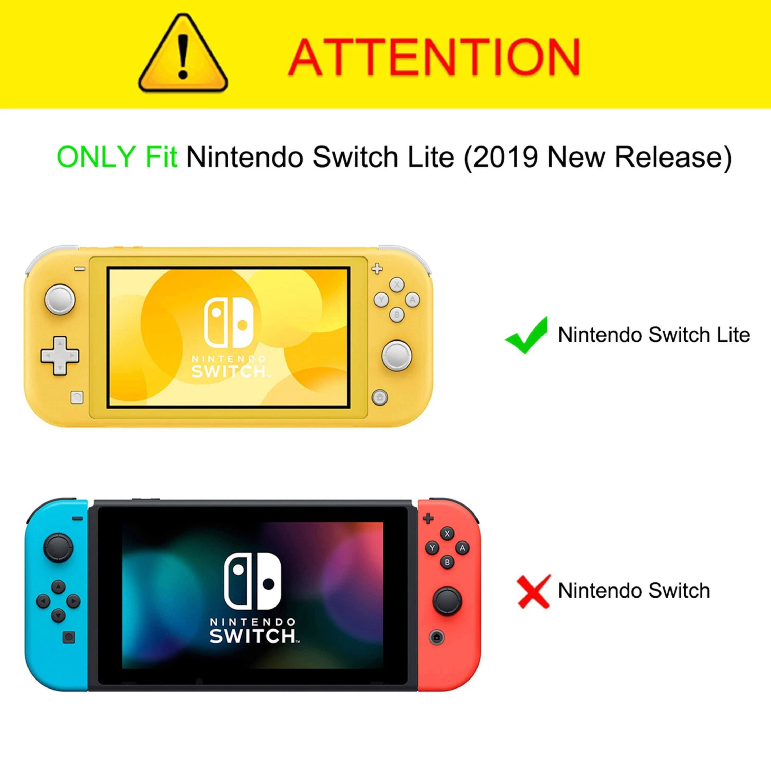 **ATTENTION**

ONLY Fit Nintendo Switch Lite (2019 New Release)

✓ Nintendo Switch Lite

✗ Nintendo Switch