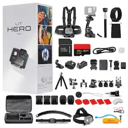 GoPro - LIT HERO Compact - Waterproof Action Camera 50 In 1 Accessory + 128GB + More