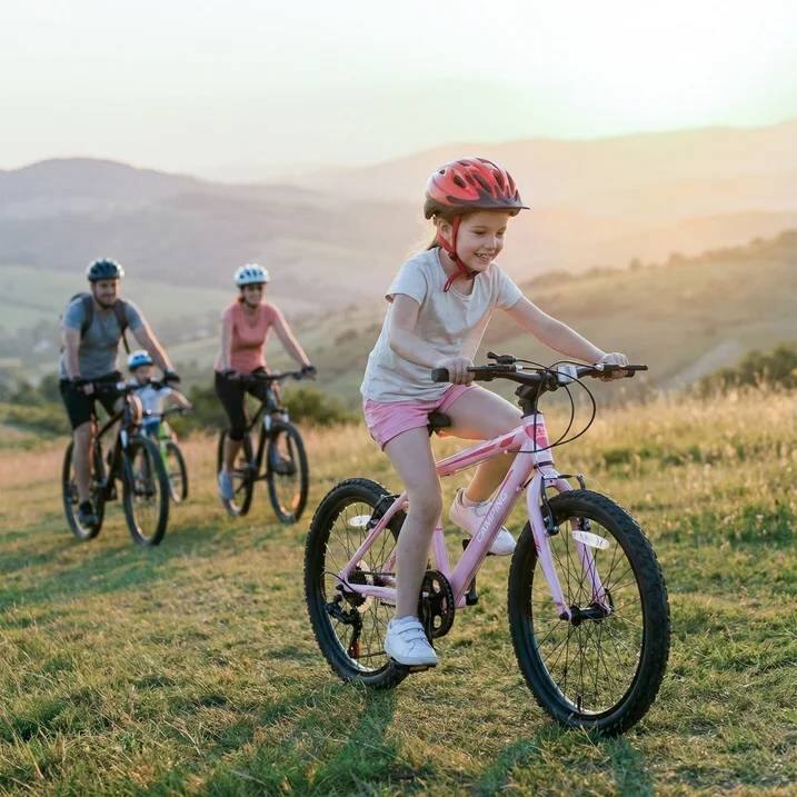 Front. Winado - 20" Mountain Bike, 7-Speed Bicycle with Dual V-Brakes for Rider Height 45"-60" Dual Disc/V Brakes, Suspension Fork - Pink.