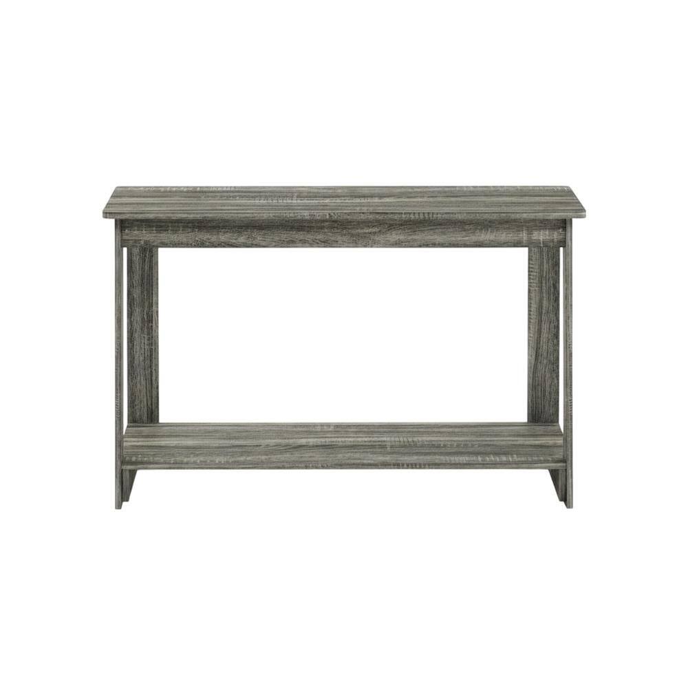 Alt View 3. FurniFact - Wooden TV Stand in French Oak Grey with Modern Storage Design - Gray.