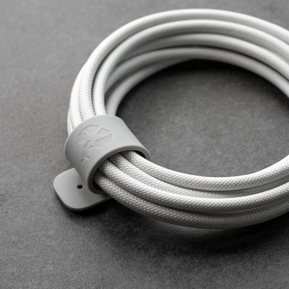 Alt View 3. Nimble - Powerknit USB-C to Lightning Cable 2M/6.5 FT MFi Certified Fast Charging for iPhone 14–6, iPad & AirPods, Durable Cord - White.