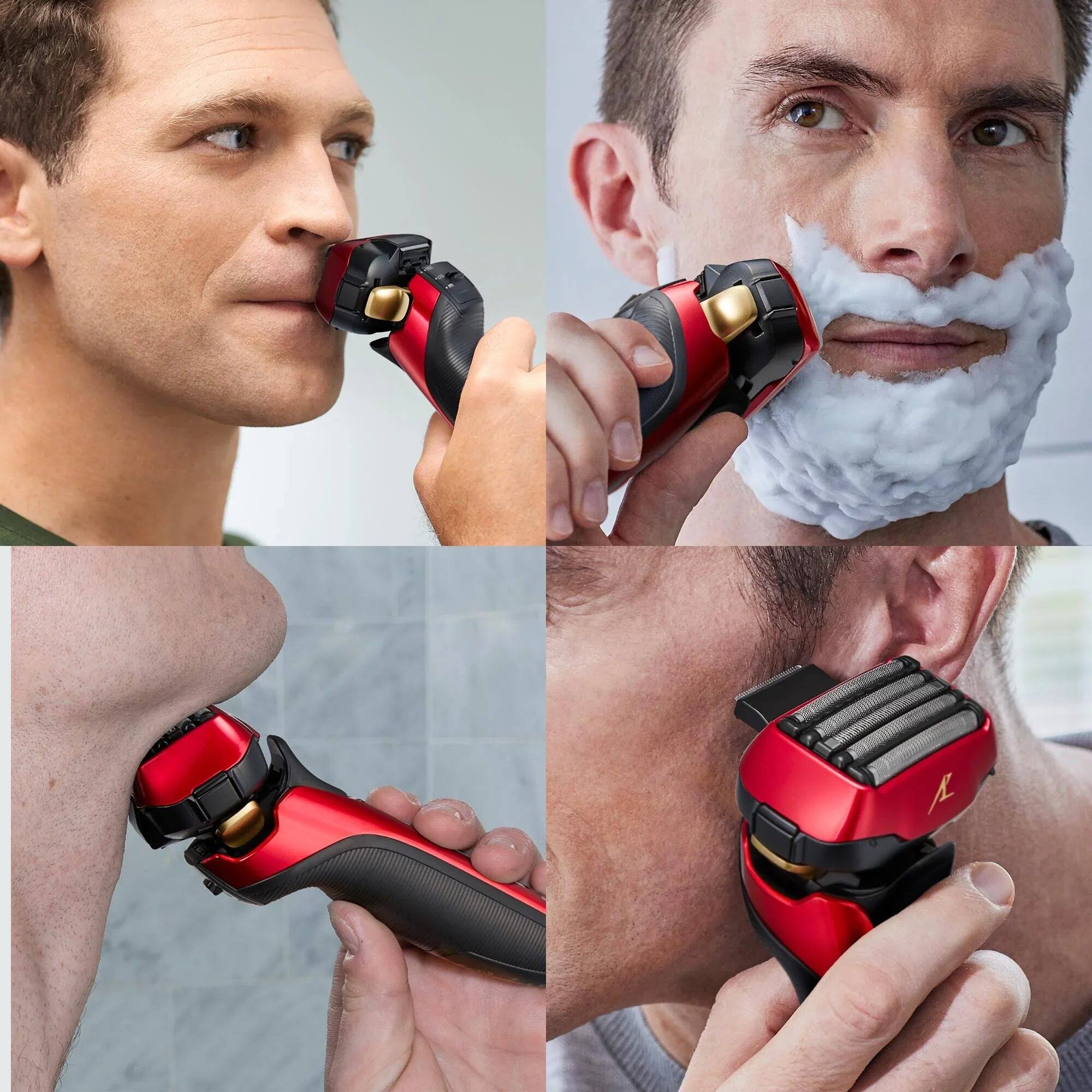 Alt View 1. Panasonic - ARC5 Advanced 5-Blade Men's Electric Shaver - Red.