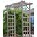 Alt View 4. Dura-Trel - Dura-Trel Elmwood Arbor 57" x 84" PVC Outdoor Garden Arch Lattice Trellis, Mocha - Mocha.