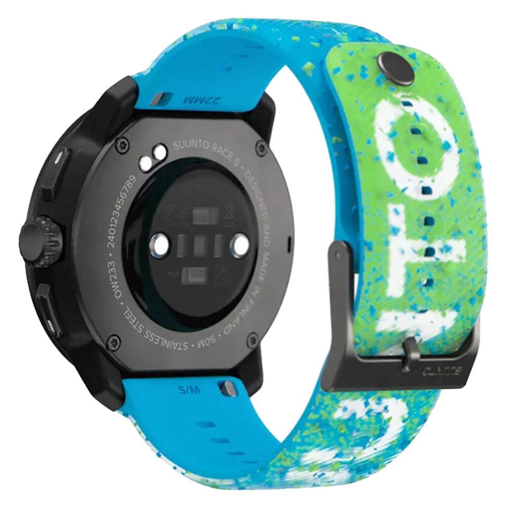 22MM SUUNTO RACE S  
240123456789  
CE  
DESIGNED AND MADE IN FINLAND  
STAINLESS  
50M  
S/M